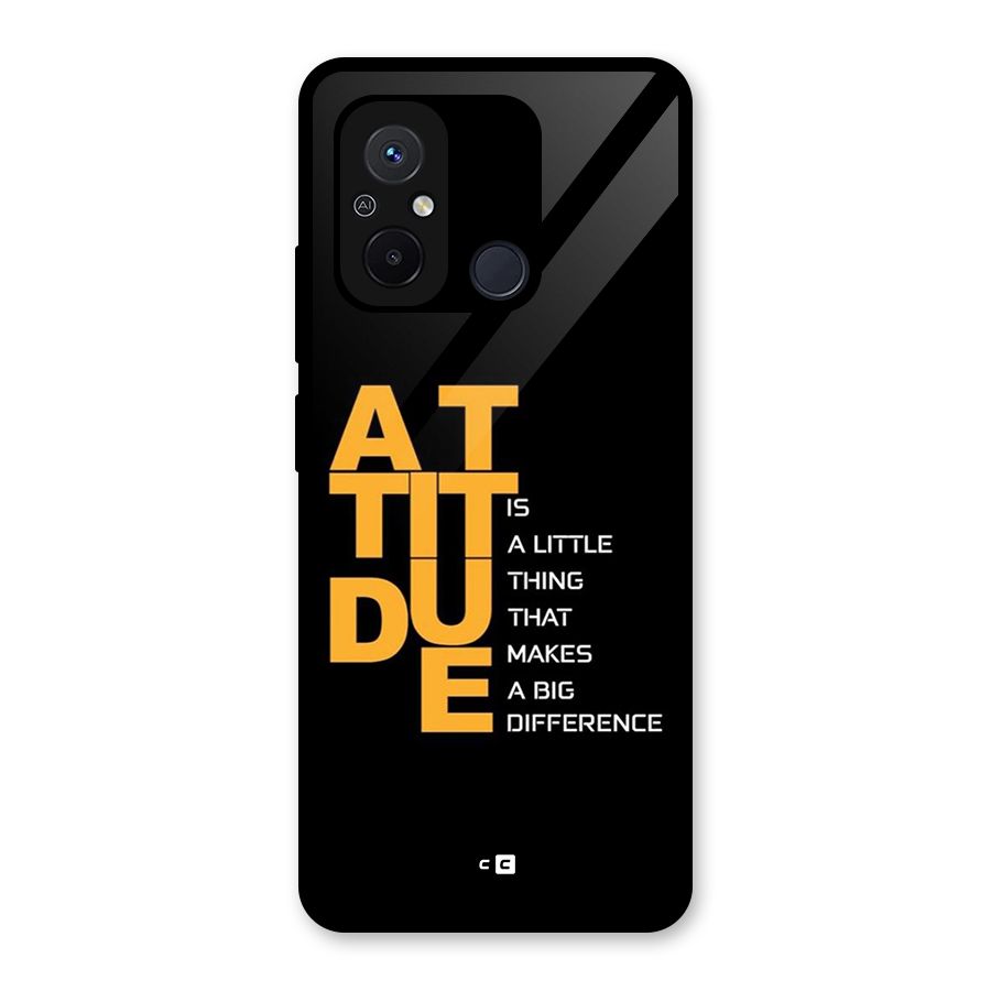 Attitude Difference Glass Back Case for Redmi 12C