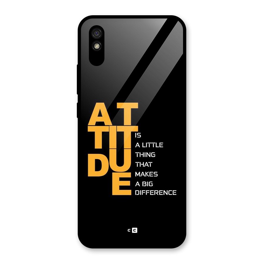 Attitude Difference Glass Back Case for Redmi 9i
