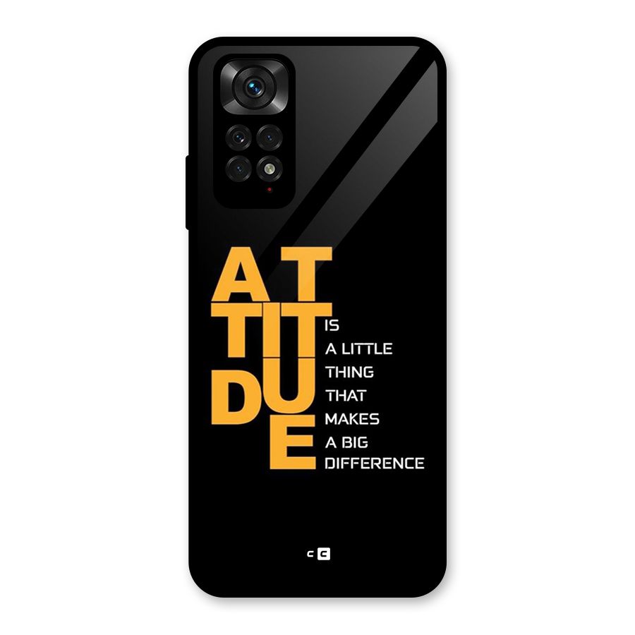 Attitude Difference Glass Back Case for Redmi Note 11S