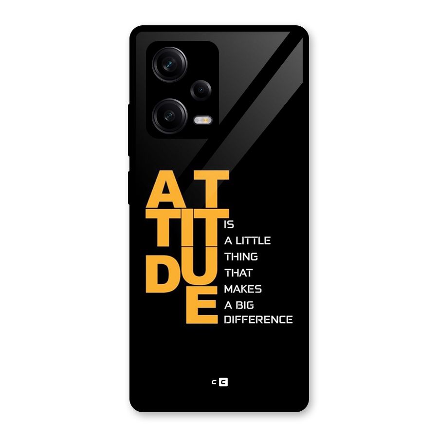 Attitude Difference Glass Back Case for Redmi Note 12 Pro