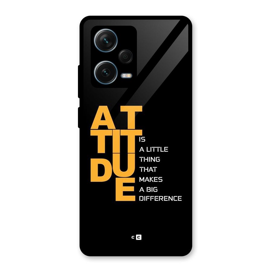 Attitude Difference Glass Back Case for Redmi Note 12 Pro Plus 5G
