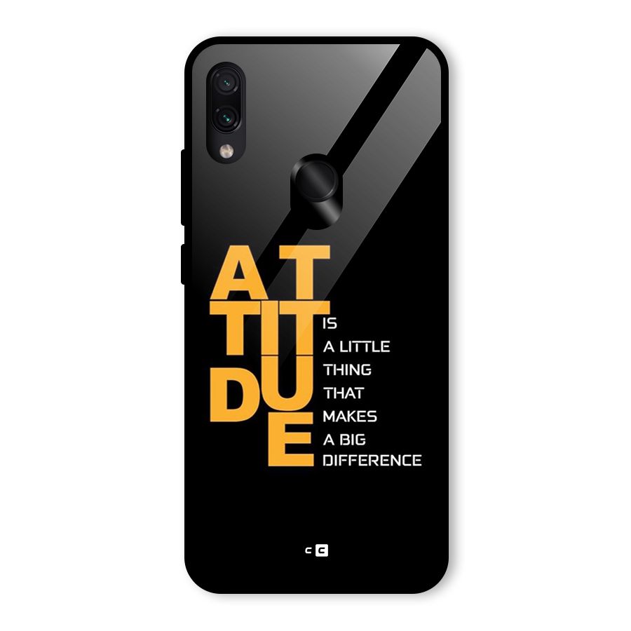 Attitude Difference Glass Back Case for Redmi Note 7