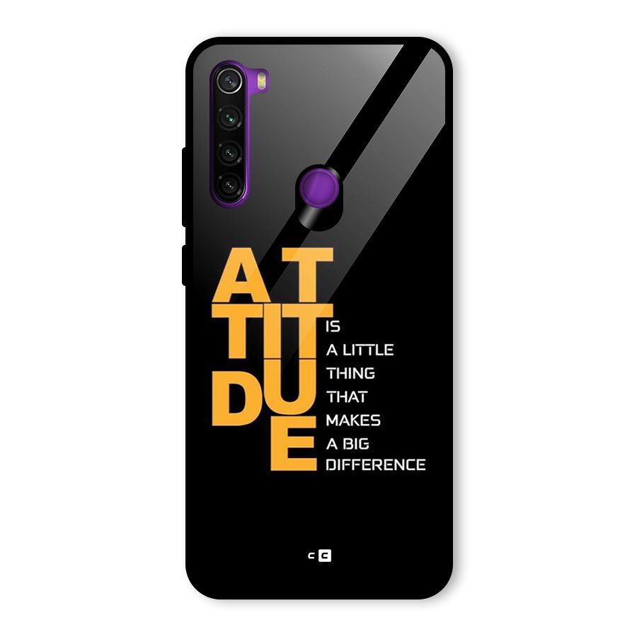 Attitude Difference Glass Back Case for Redmi Note 8