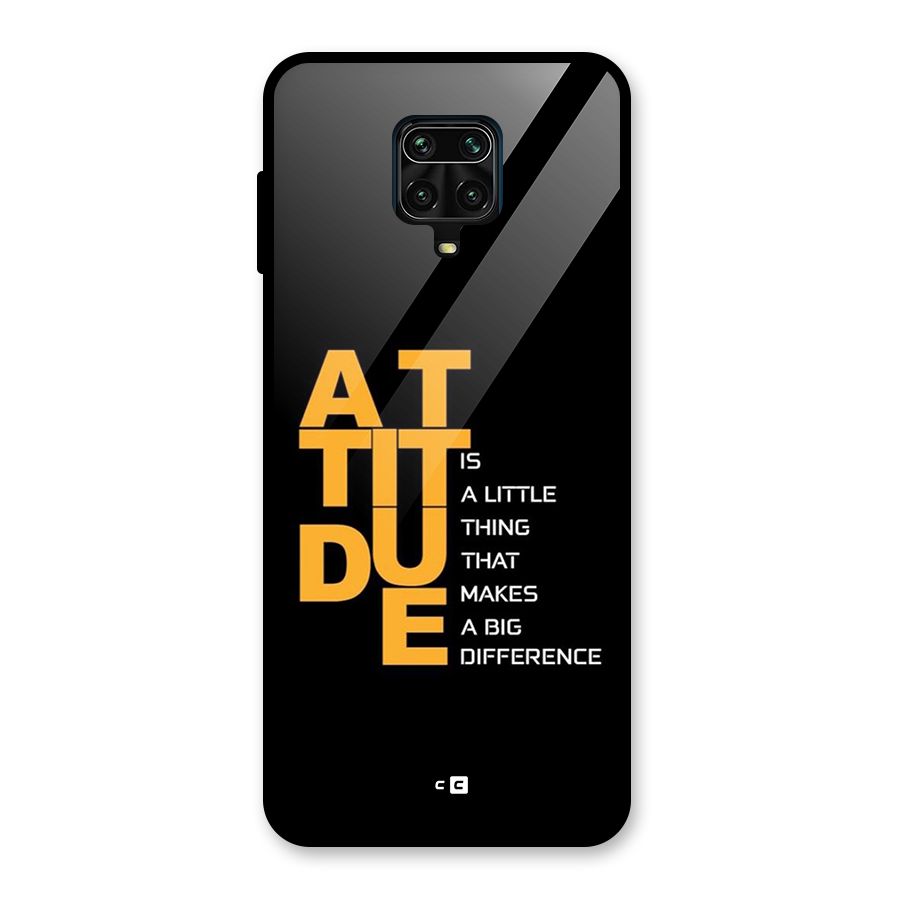 Attitude Difference Glass Back Case for Redmi Note 9 Pro
