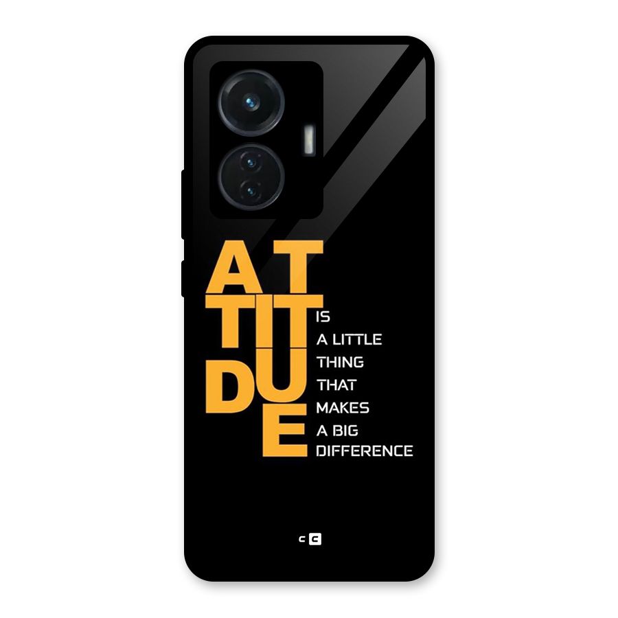 Attitude Difference Glass Back Case for Vivo T1 44W
