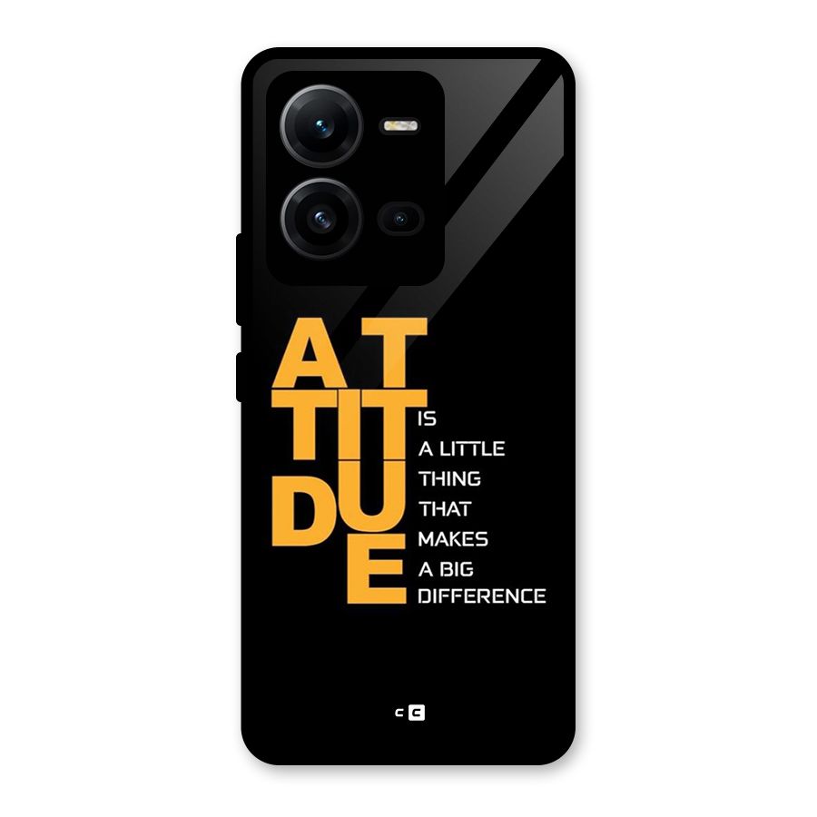 Attitude Difference Glass Back Case for Vivo V25