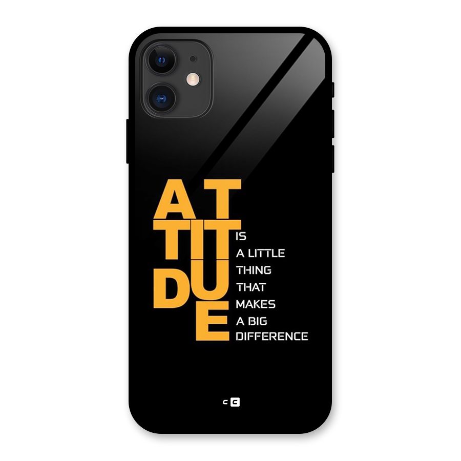Attitude Difference Glass Back Case for iPhone 11