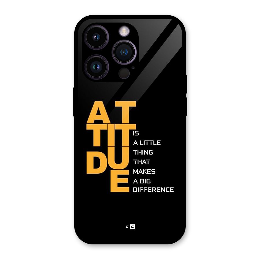 Attitude Difference Glass Back Case for iPhone 14 Pro