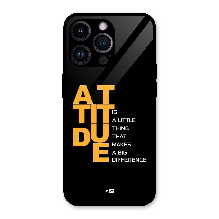 Attitude Difference Glass Back Case for iPhone 14 Pro Max