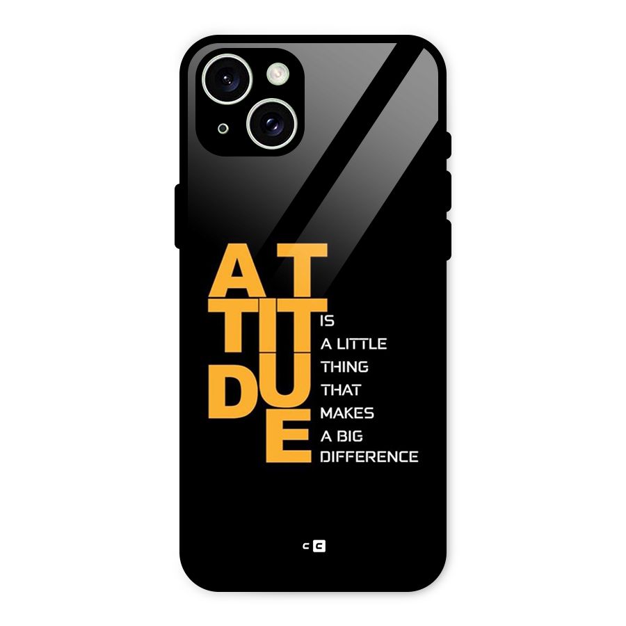 Attitude Difference Glass Back Case for iPhone 15 Plus