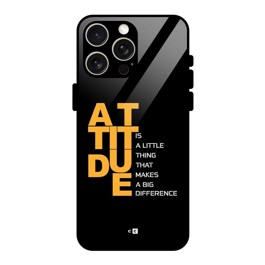 Attitude Difference Glass Back Case for iPhone 15 Pro Max