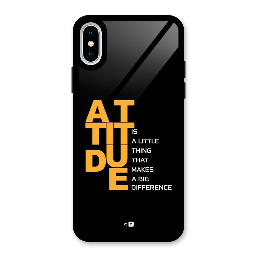 Attitude Difference Glass Back Case for iPhone XS