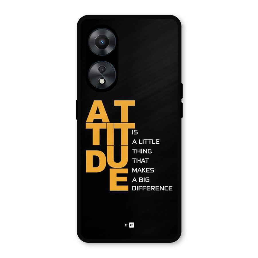 Attitude Difference Metal Back Case for Oppo A78