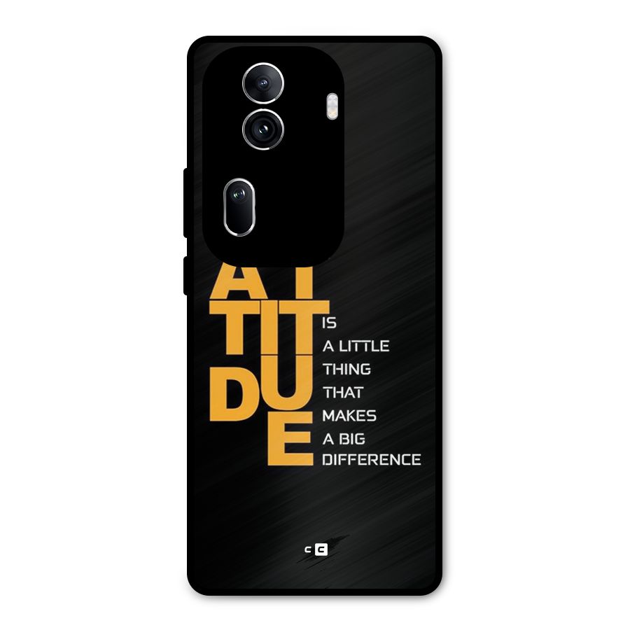 Attitude Difference Metal Back Case for Oppo Reno11 Pro 5G