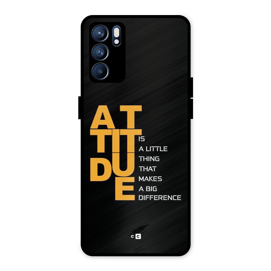 Attitude Difference Metal Back Case for Oppo Reno6 5G