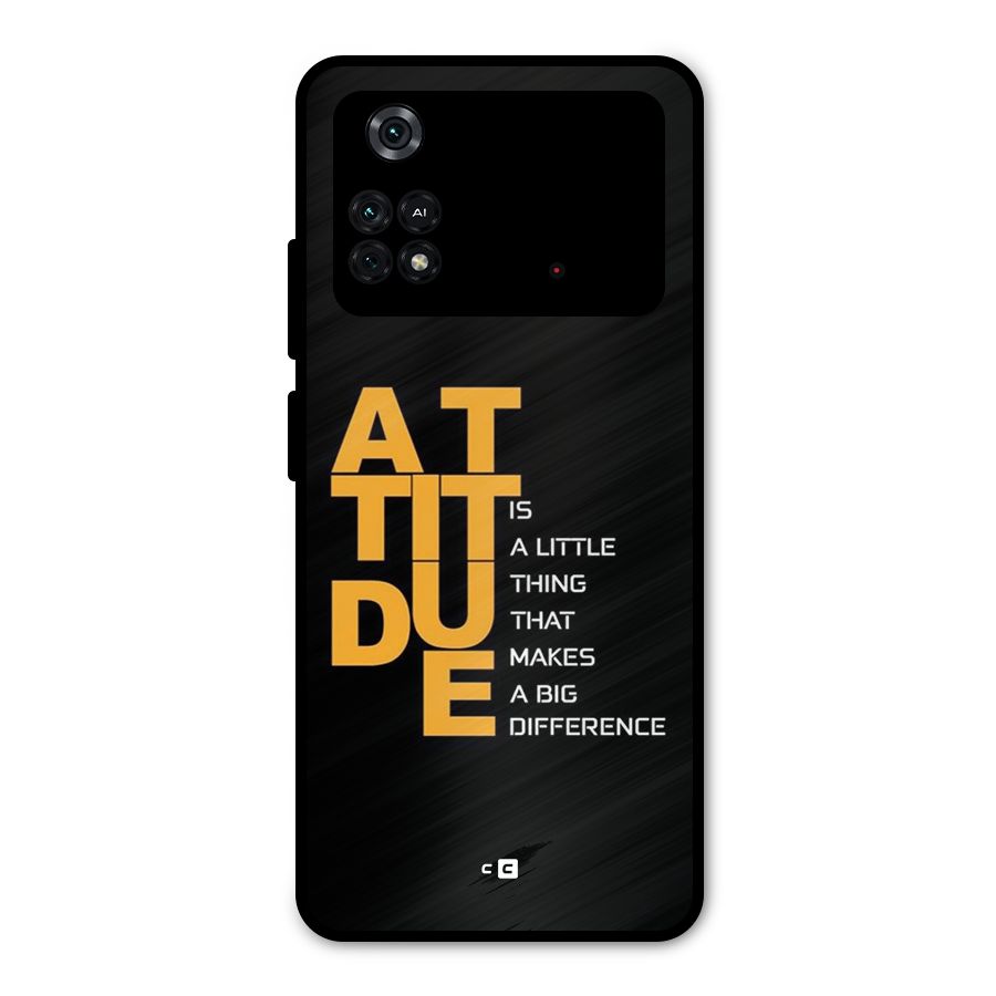 Attitude Difference Metal Back Case for Poco M4 Pro 4G