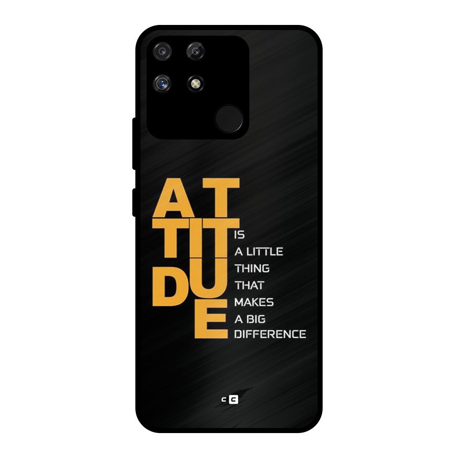 Attitude Difference Metal Back Case for Realme Narzo 50A