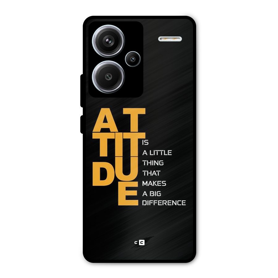 Attitude Difference Metal Back Case for Redmi Note 13 Pro Plus