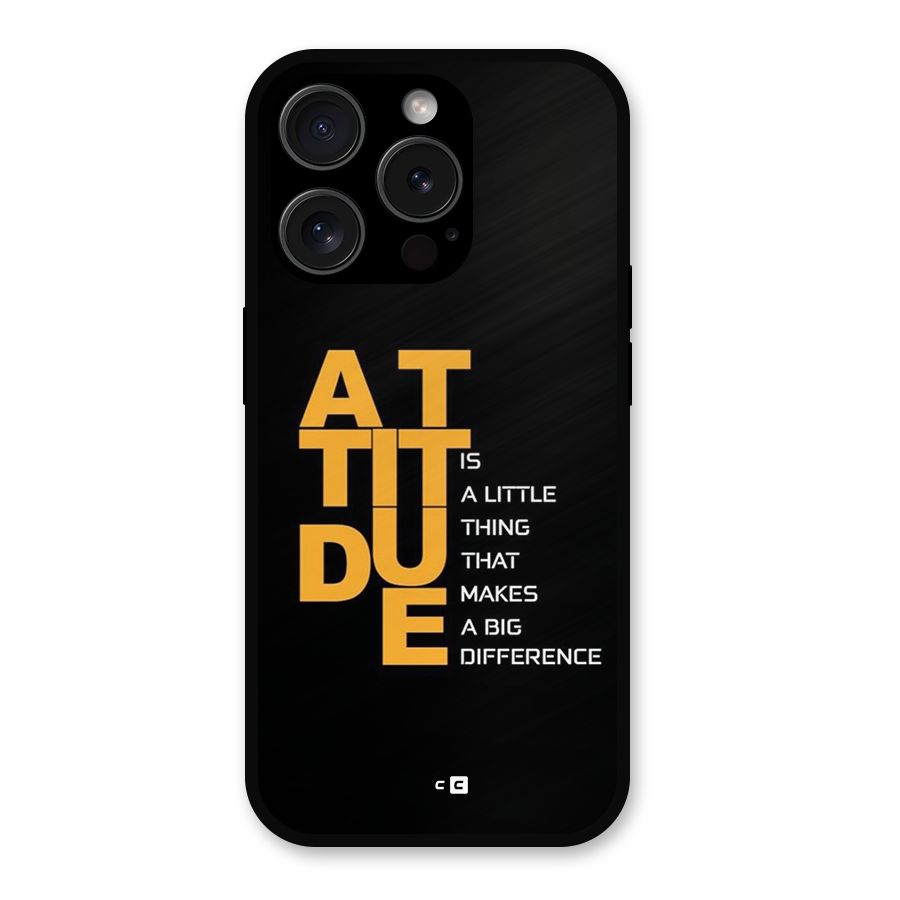 Attitude Difference Metal Back Case for iPhone 15 Pro