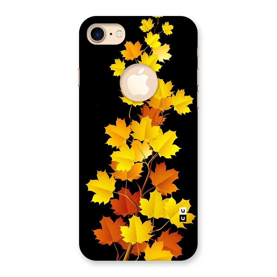 Autumn Forest Leaves Back Case for iPhone 8 Logo Cut