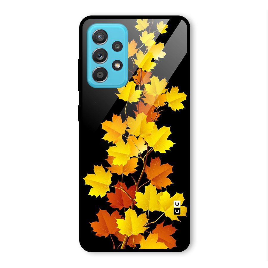 Autumn Forest Leaves Glass Back Case for Galaxy A52