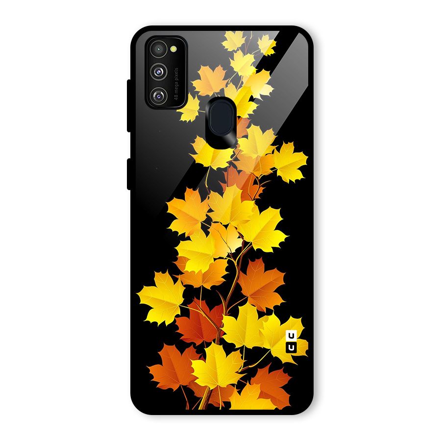 Autumn Forest Leaves Glass Back Case for Galaxy M30s