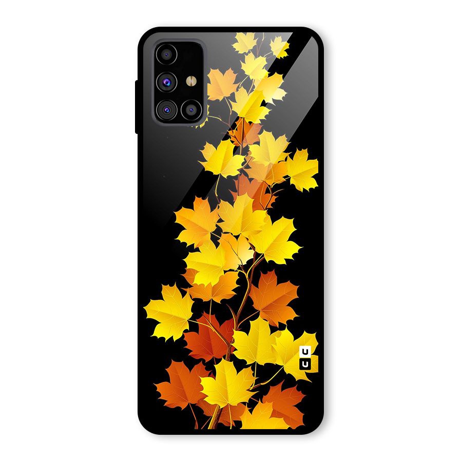 Autumn Forest Leaves Glass Back Case for Galaxy M31s