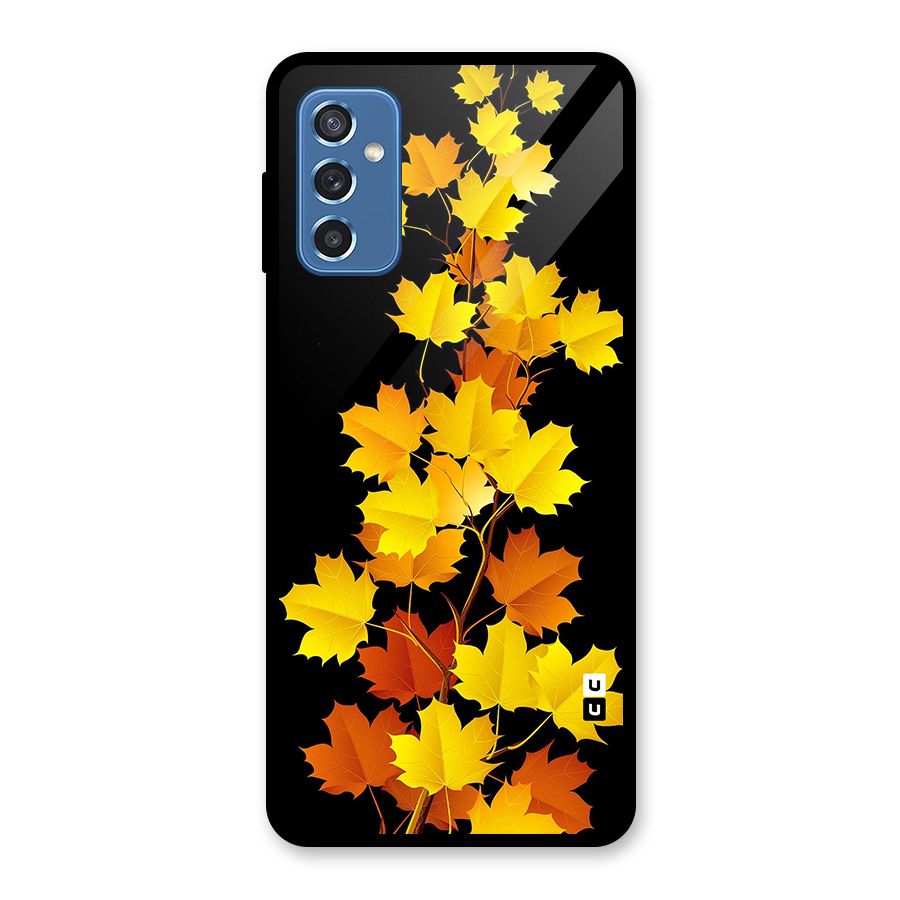 Autumn Forest Leaves Glass Back Case for Galaxy M52 5G