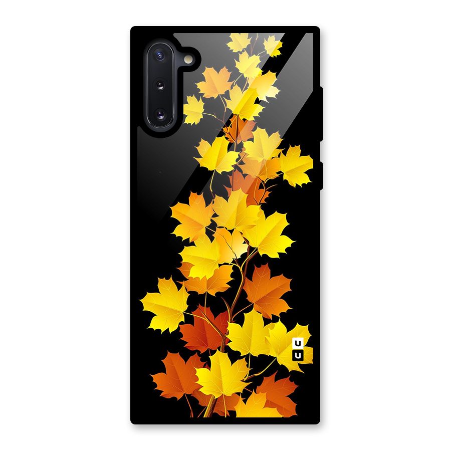 Autumn Forest Leaves Glass Back Case for Galaxy Note 10