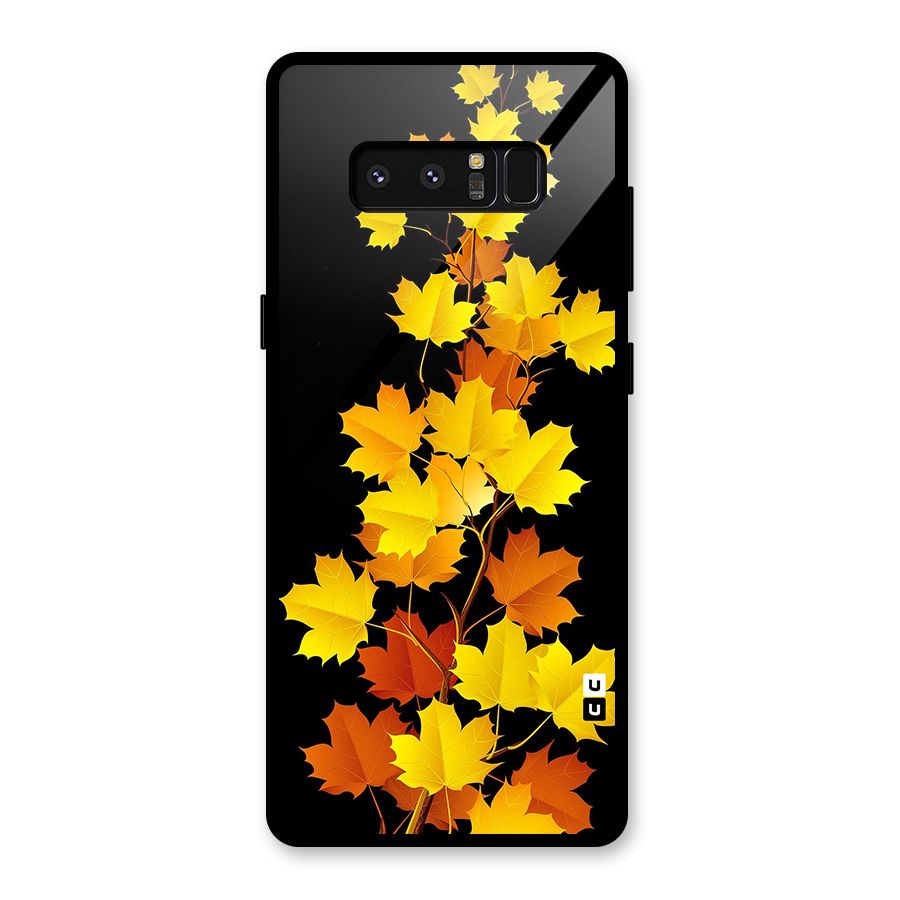 Autumn Forest Leaves Glass Back Case for Galaxy Note 8