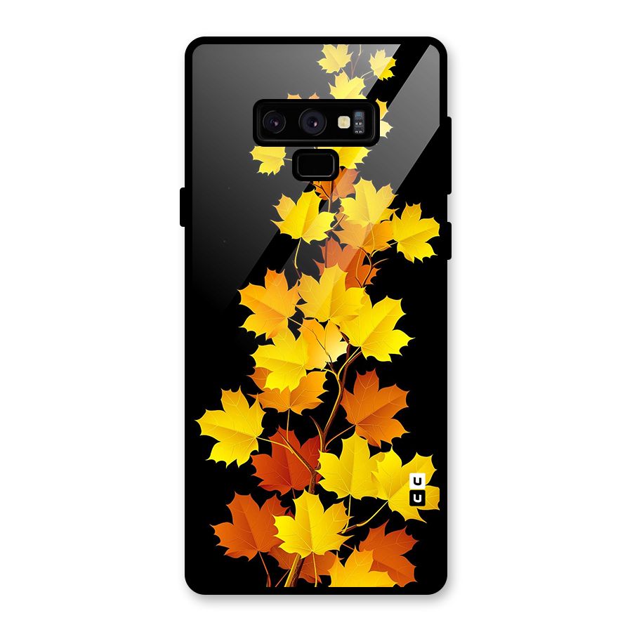Autumn Forest Leaves Glass Back Case for Galaxy Note 9