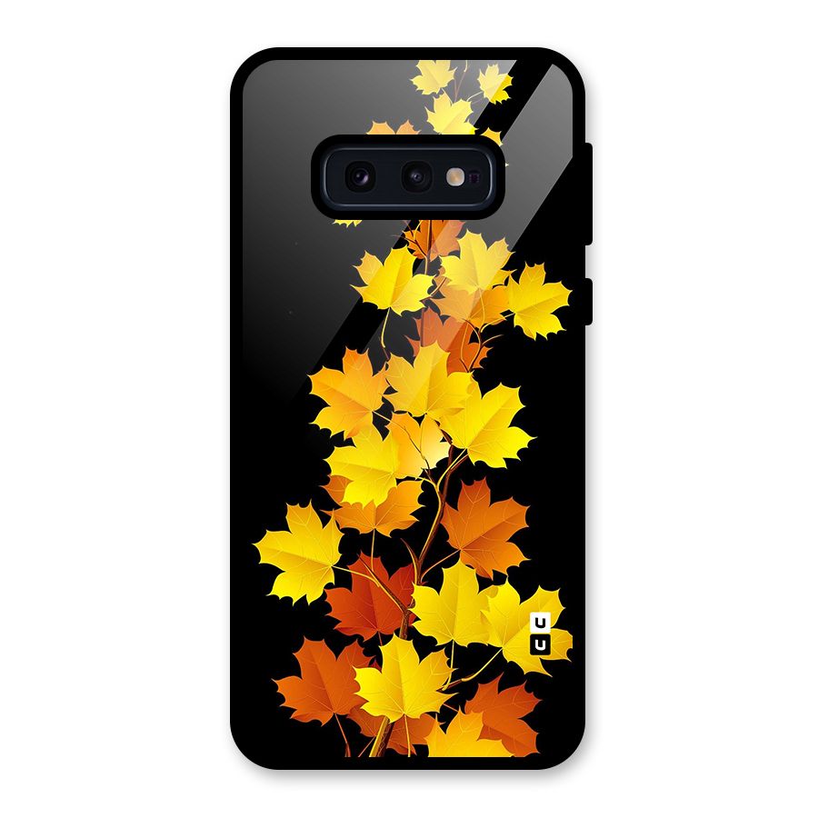 Autumn Forest Leaves Glass Back Case for Galaxy S10e