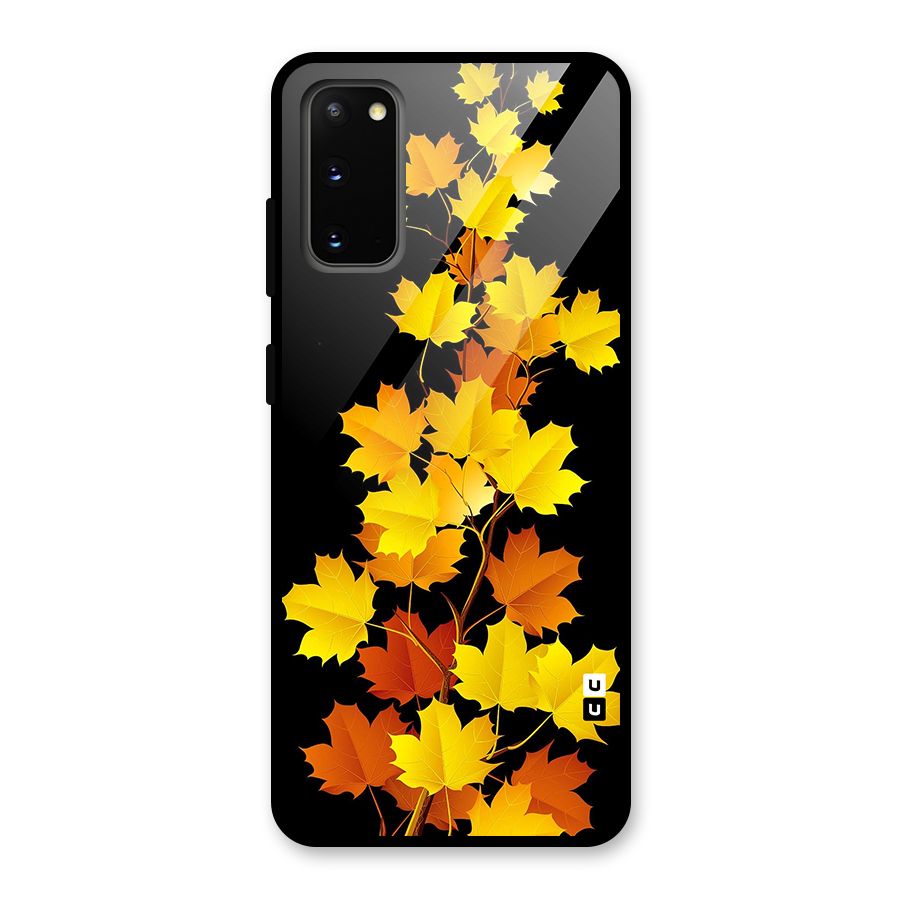 Autumn Forest Leaves Glass Back Case for Galaxy S20