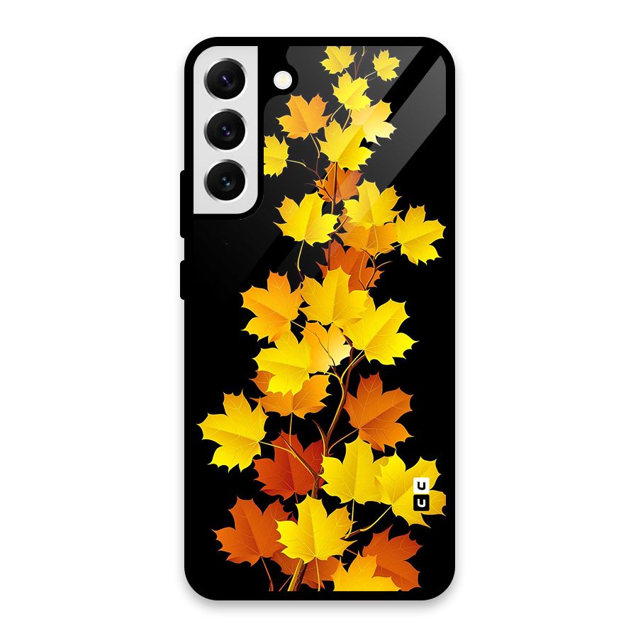 Autumn Forest Leaves Glass Back Case for Galaxy S22 Plus 5G