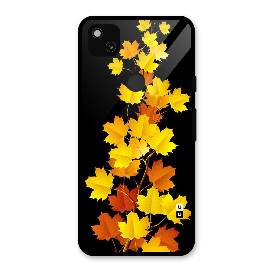 Autumn Forest Leaves Glass Back Case for Google Pixel 4a