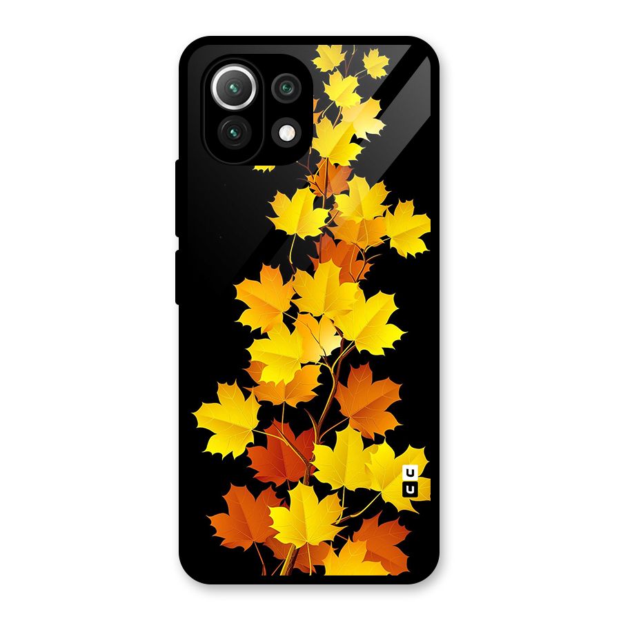 Autumn Forest Leaves Glass Back Case for Mi 11 Lite NE 5G
