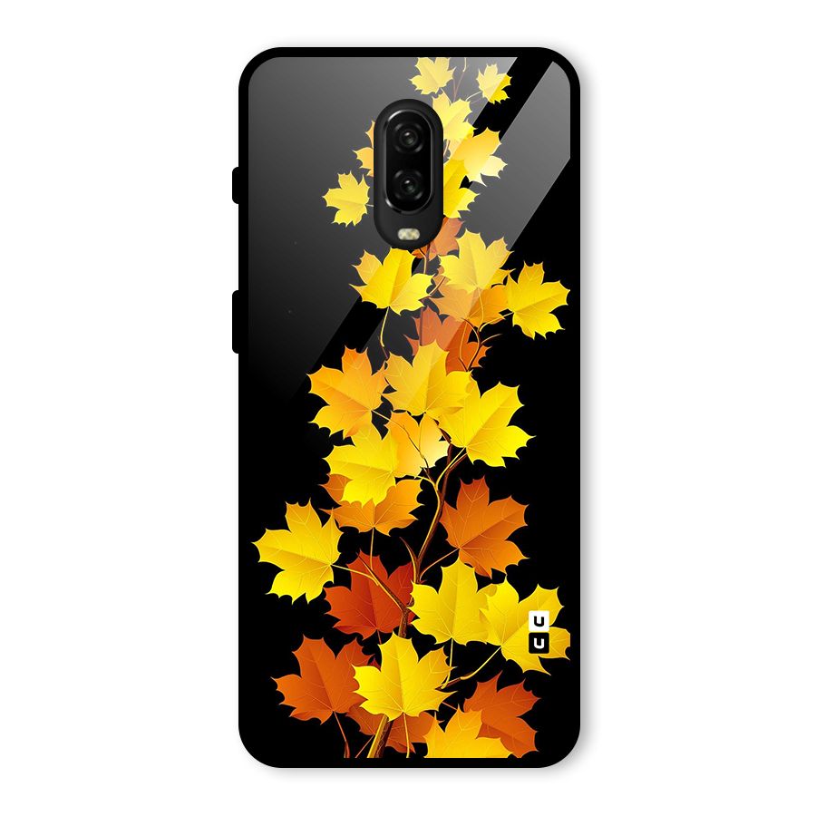 Autumn Forest Leaves Glass Back Case for OnePlus 6T