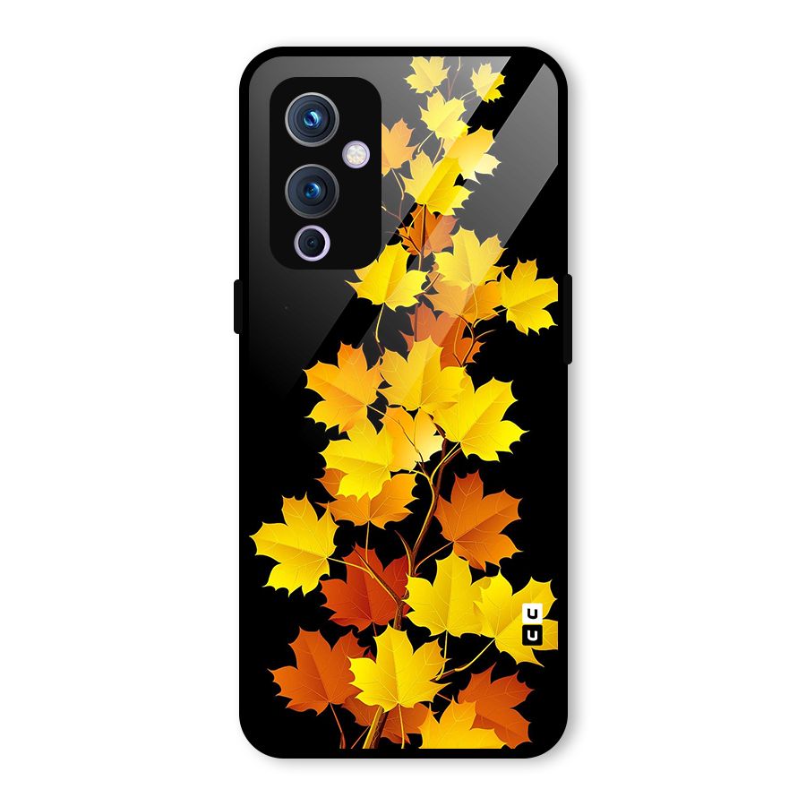 Autumn Forest Leaves Glass Back Case for OnePlus 9