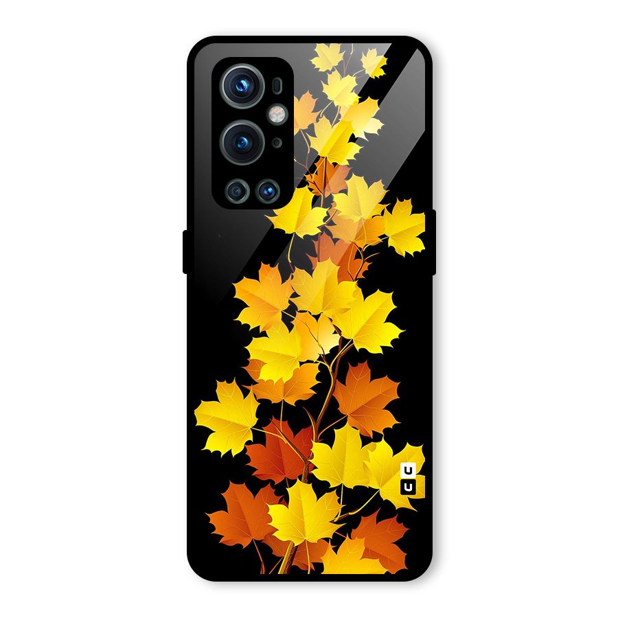 Autumn Forest Leaves Glass Back Case for OnePlus 9 Pro