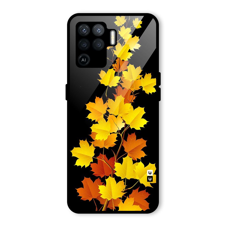 Autumn Forest Leaves Glass Back Case for Oppo F19 Pro