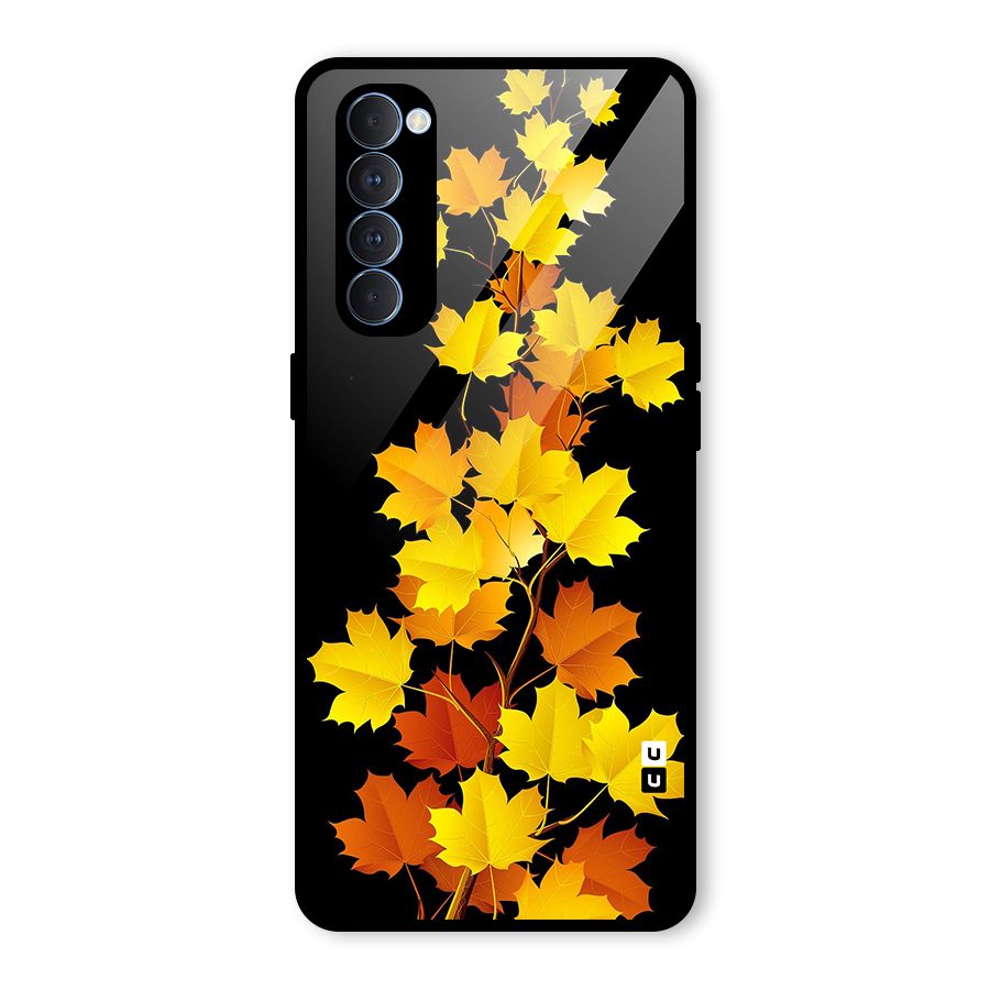 Autumn Forest Leaves Glass Back Case for Oppo Reno4 Pro