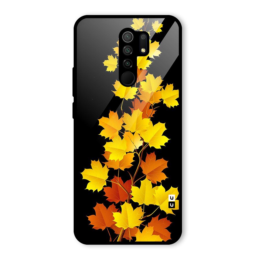 Autumn Forest Leaves Glass Back Case for Redmi 9 Prime