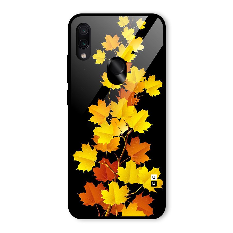 Autumn Forest Leaves Glass Back Case for Redmi Note 7S