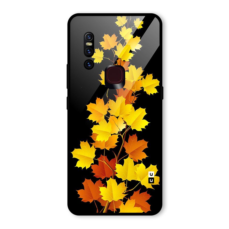 Autumn Forest Leaves Glass Back Case for Vivo V15
