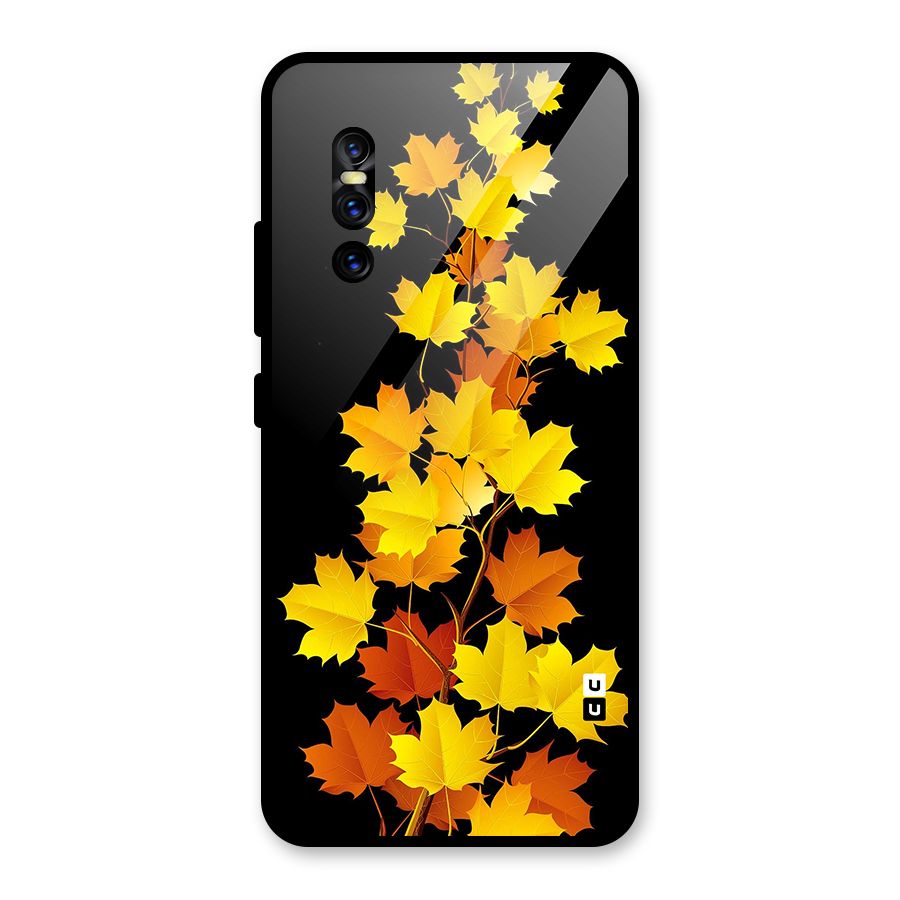 Autumn Forest Leaves Glass Back Case for Vivo V15 Pro