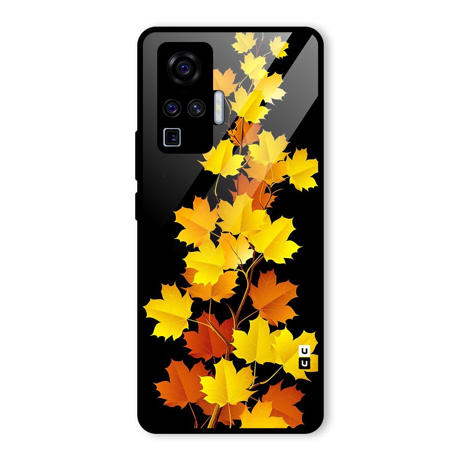 Autumn Forest Leaves Glass Back Case for Vivo X50 Pro
