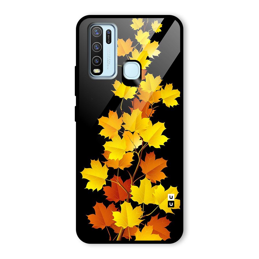 Autumn Forest Leaves Glass Back Case for Vivo Y30
