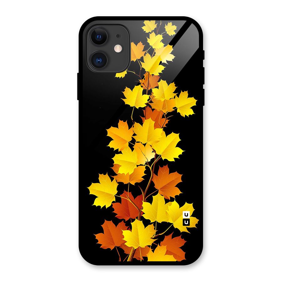 Autumn Forest Leaves Glass Back Case for iPhone 11