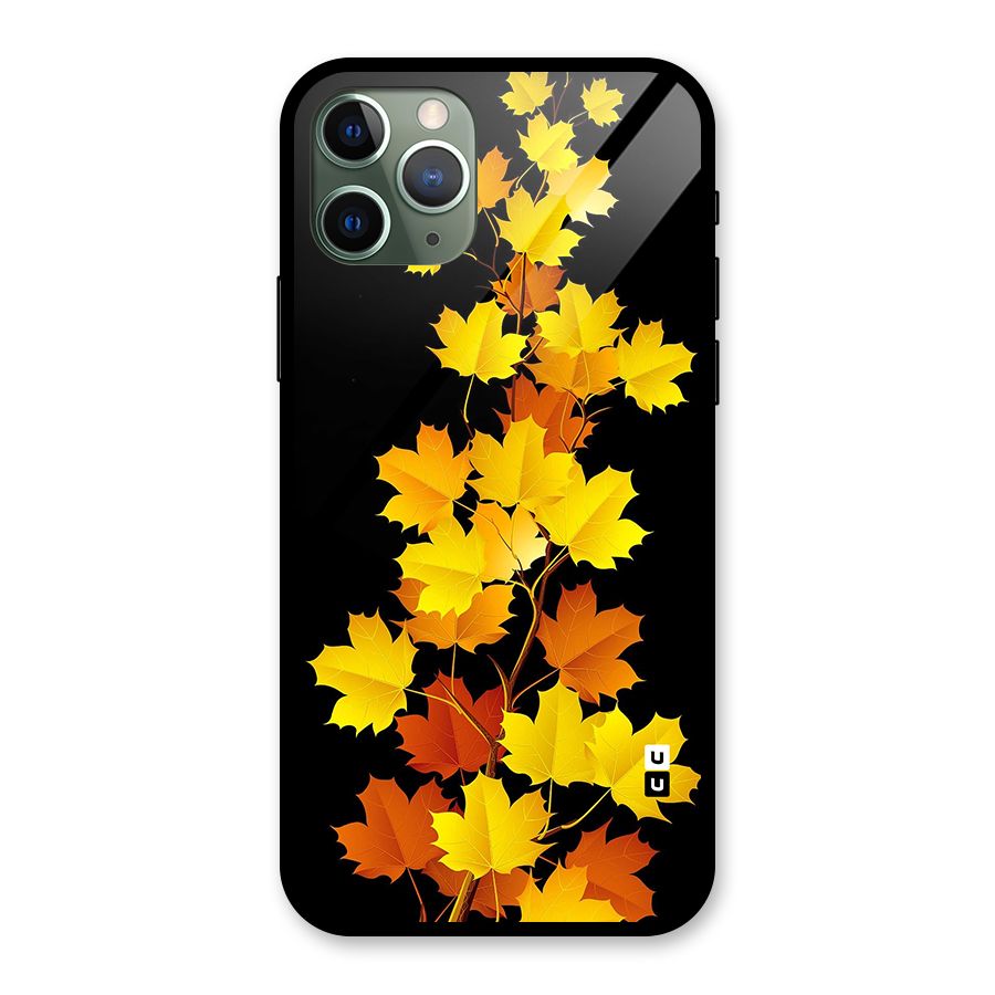 Autumn Forest Leaves Glass Back Case for iPhone 11 Pro