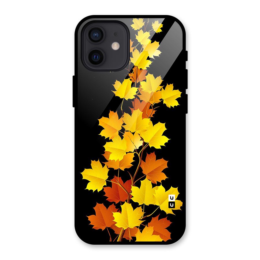 Autumn Forest Leaves Glass Back Case for iPhone 12